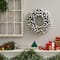 24" White LED Lights Flocked Artificial Christmas Wreath